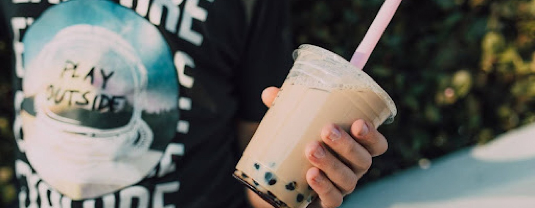 Someone sipping on some bubble tea in Tacoma